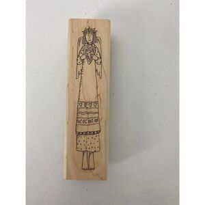 Vintage stamp for scrapbooking, card making, Christmas Holiday - Angel Stamp